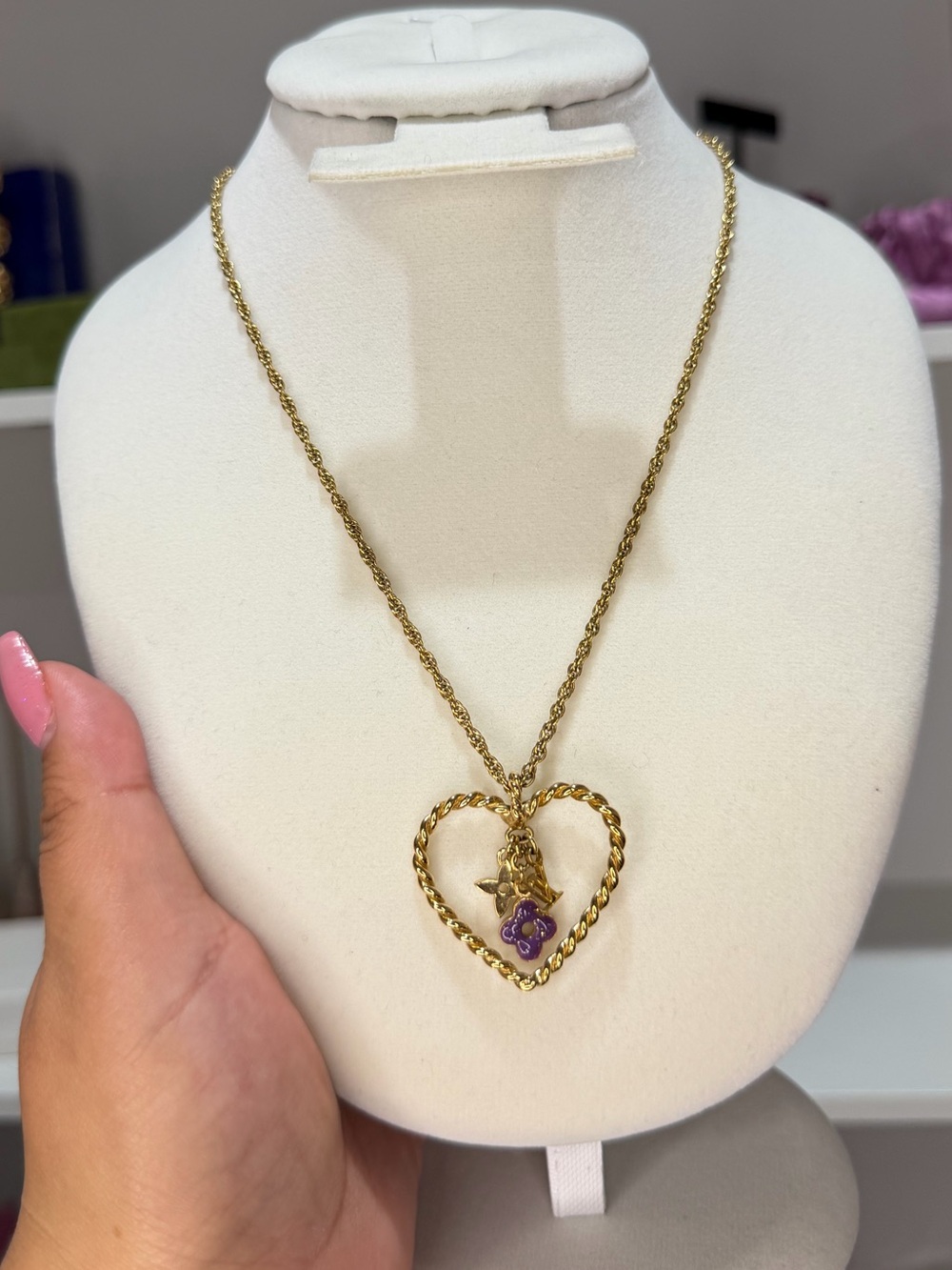 Louis Vuitton Sweet Monogram In My Heart Necklace